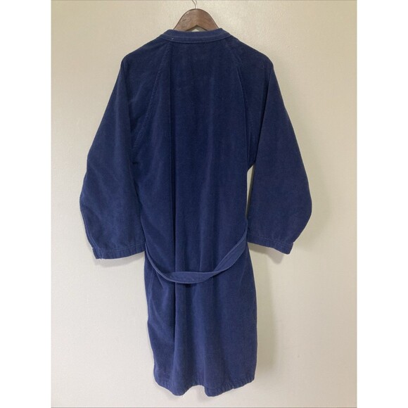 Lacoste Robe 1 Size Navy Blue Classic French Terry Loungewear Bath Robe Men' - Picture 2 of 11